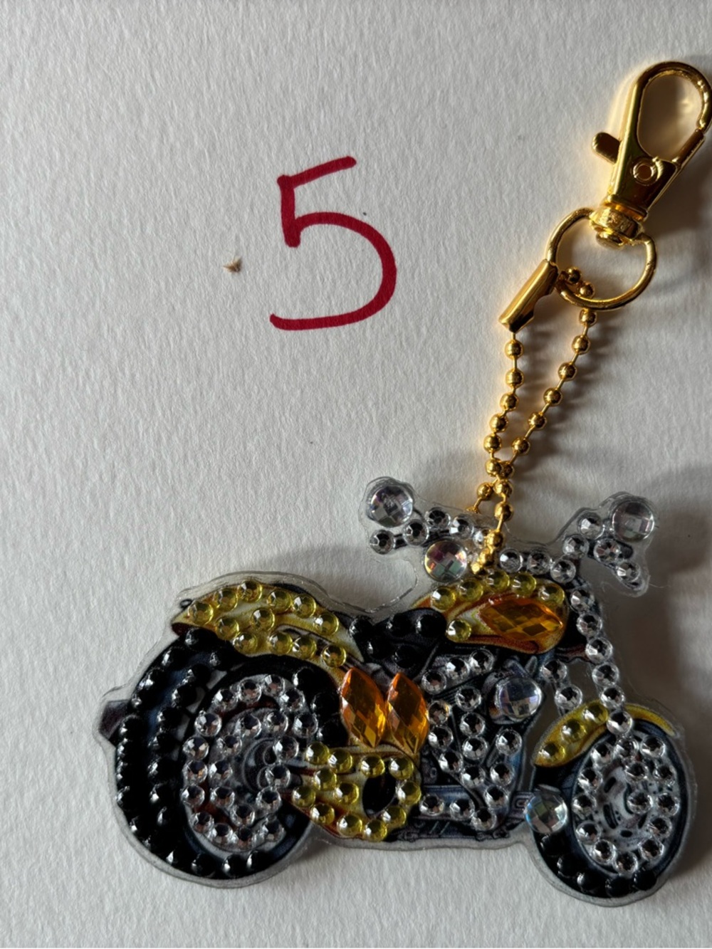 Rhinestone motorcycle keychains